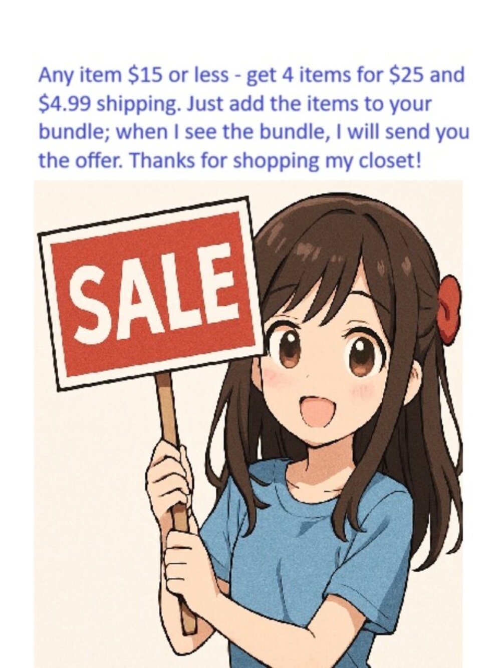 Sale on items $15 or less